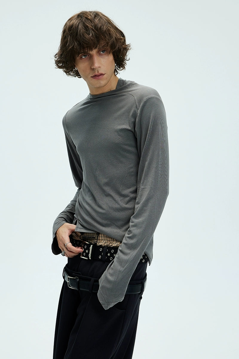 Asymmetric Slim Fit Long Sleeve Tee