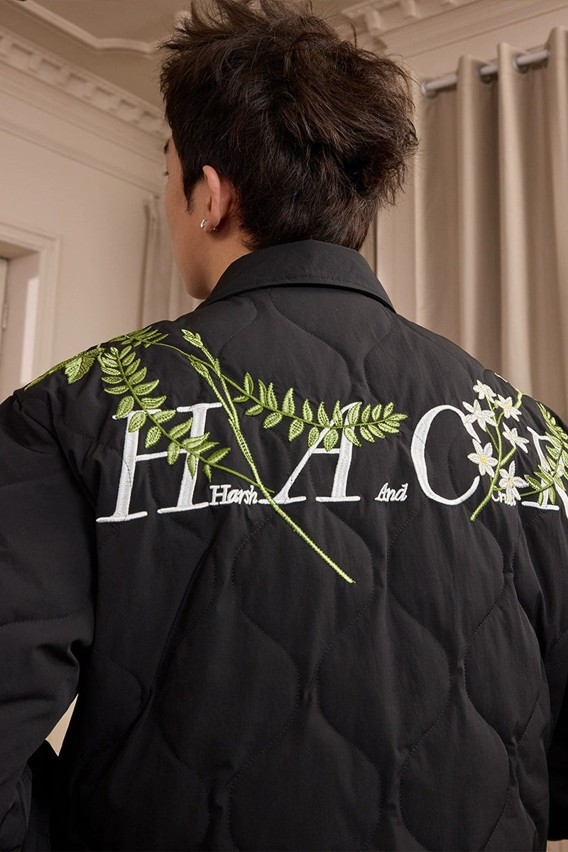 Floral Quilted Embroidery Graphene Jacket