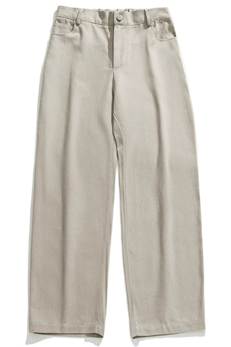 Washed Cotton Relaxed Trousers