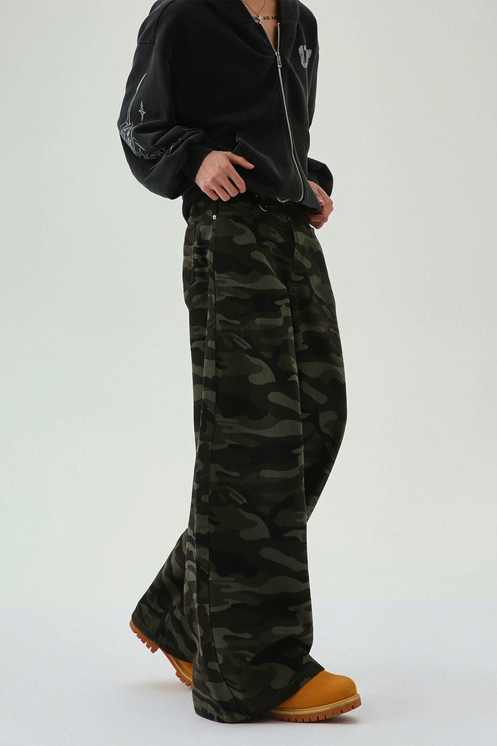 Vintage Camo Denim Cargo Pants