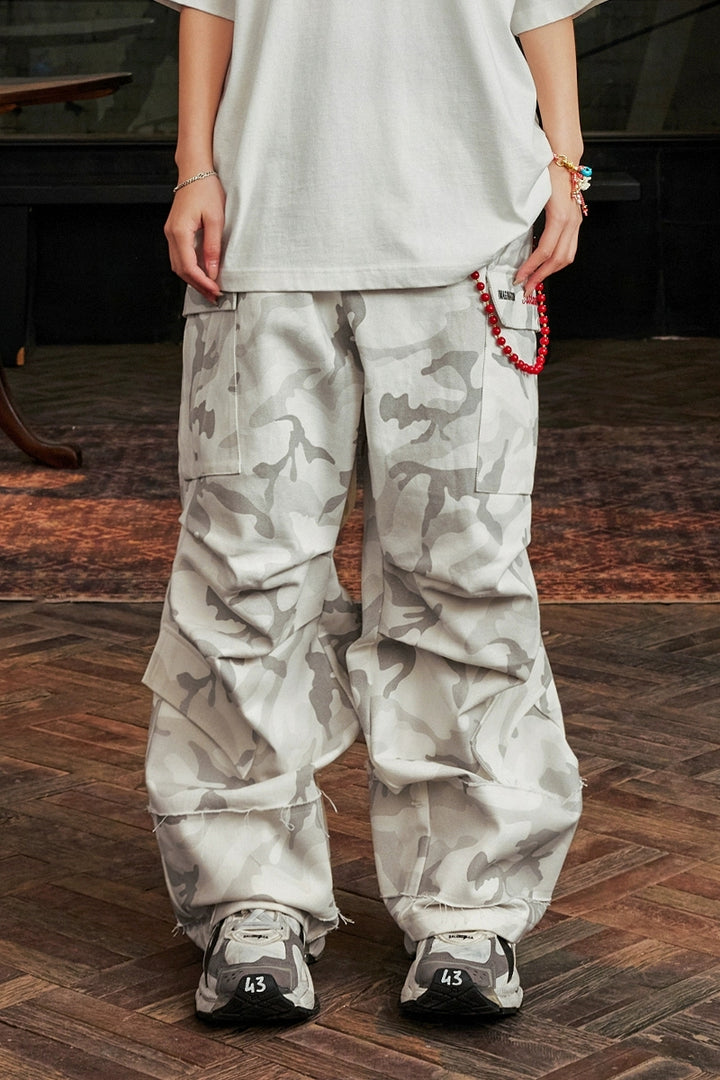 Heavyweight Camo Distressed Cargo Pants