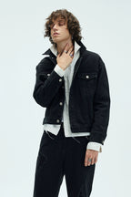 Heavy Washed Distressed Denim Jacket