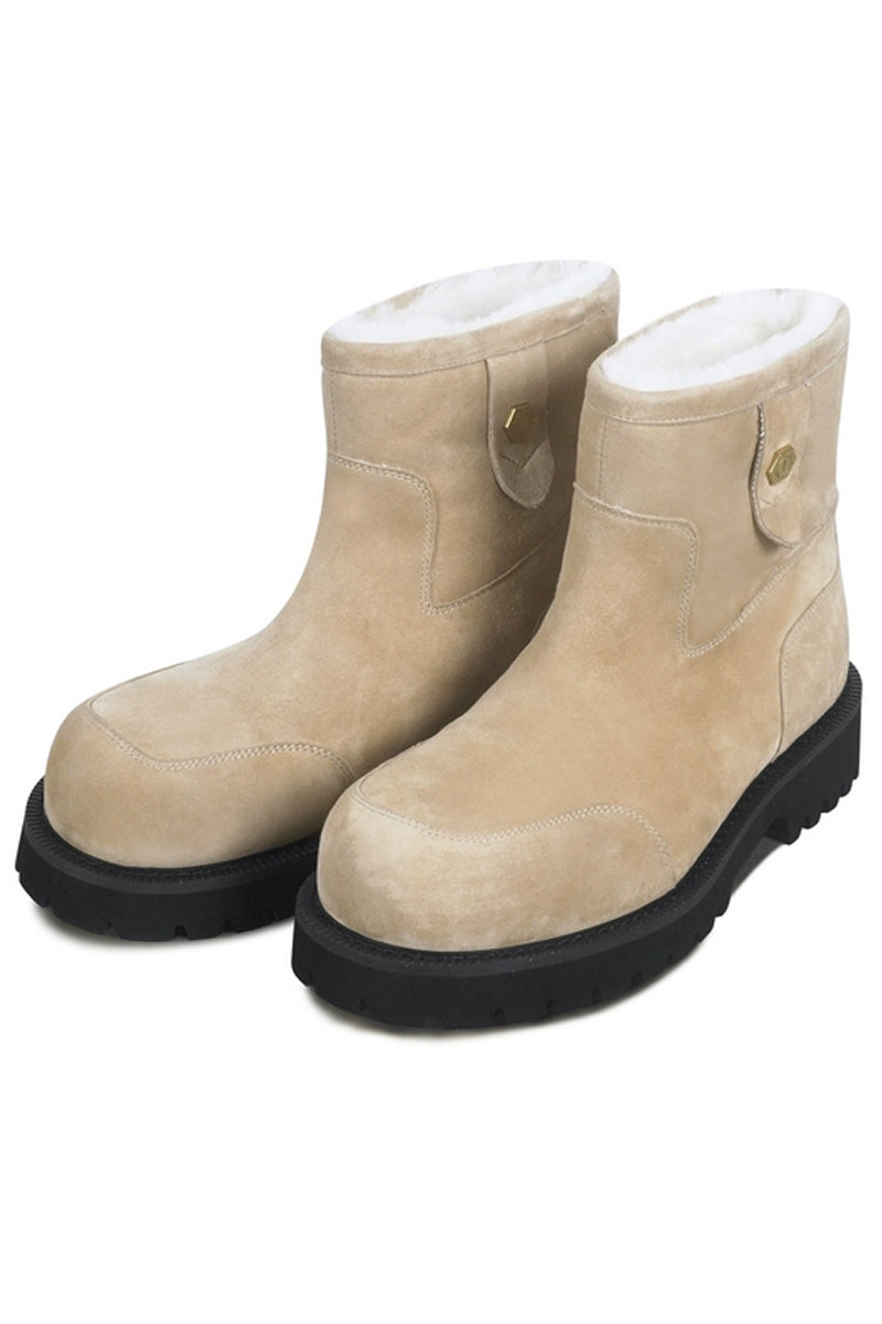 Fleece-Lined Suede Snow Boots