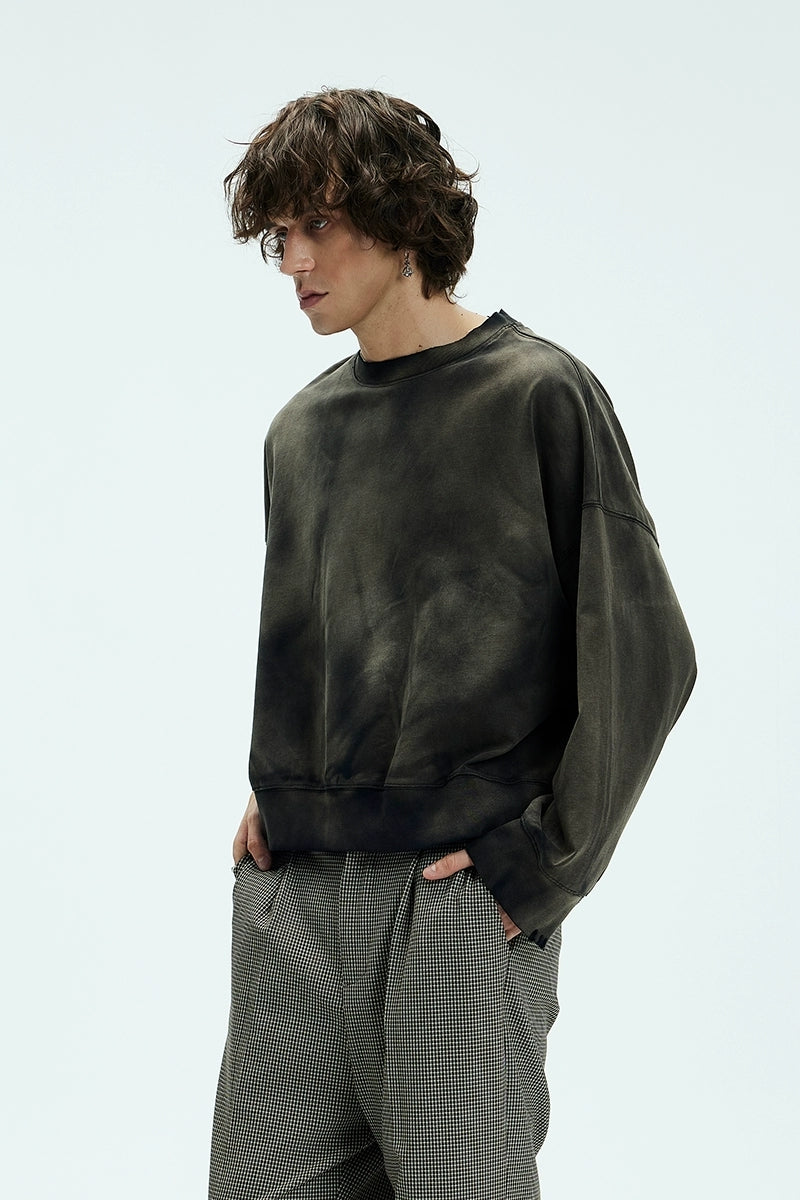 Distressed Washed Baggy Sweatshirt