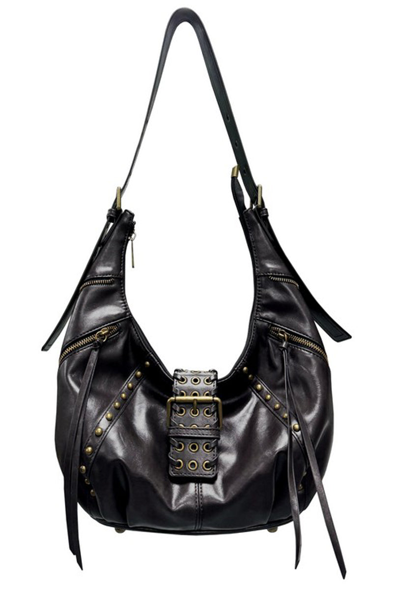 Vintage Waxed Leather Biker Shoulder Bag – Copping Zone