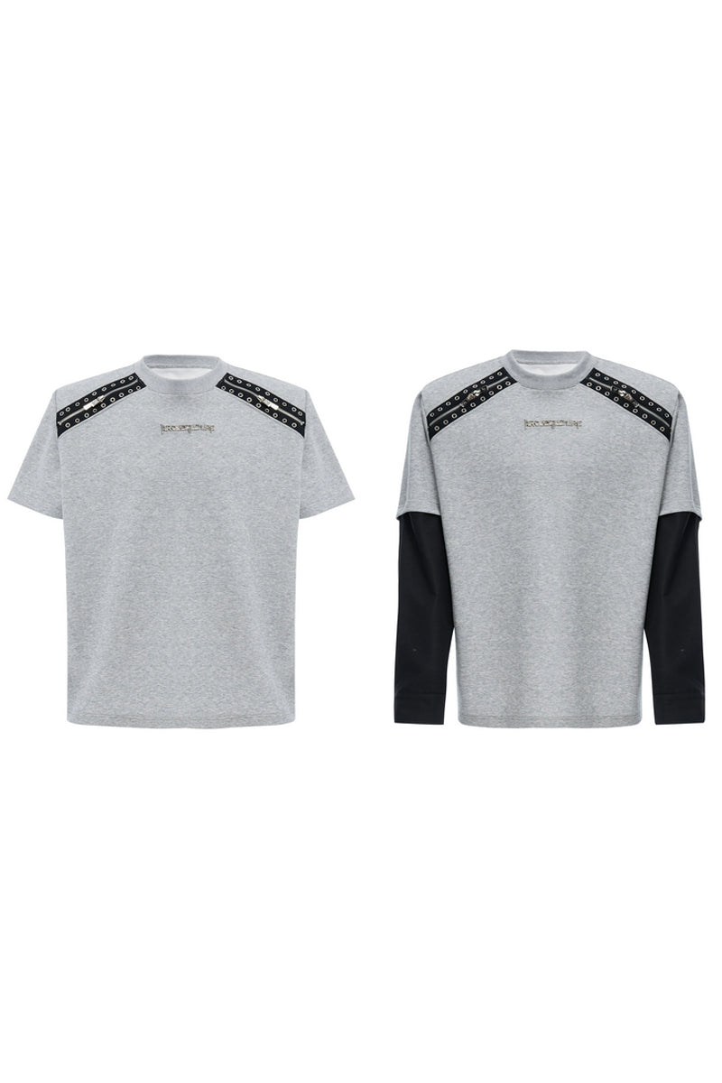 Deconstructed Colorblock Shirt-Tee