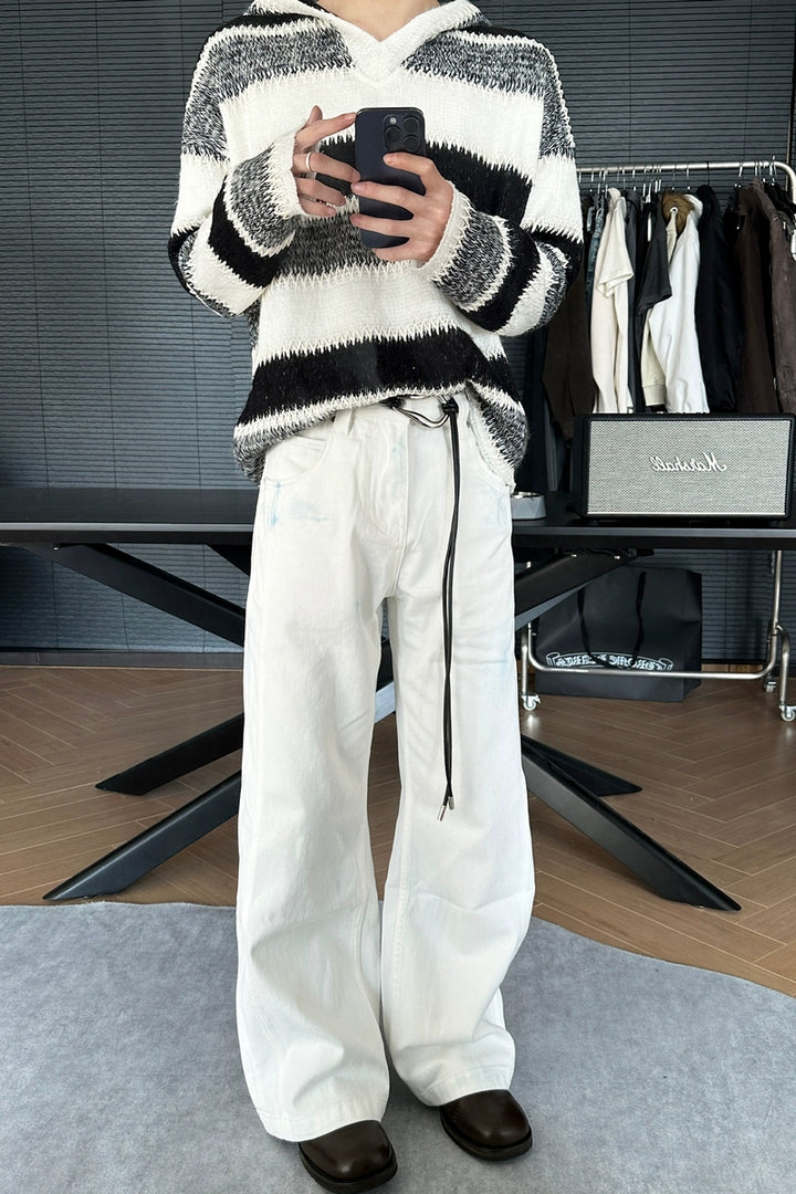 Striped Wool Blend Sweater