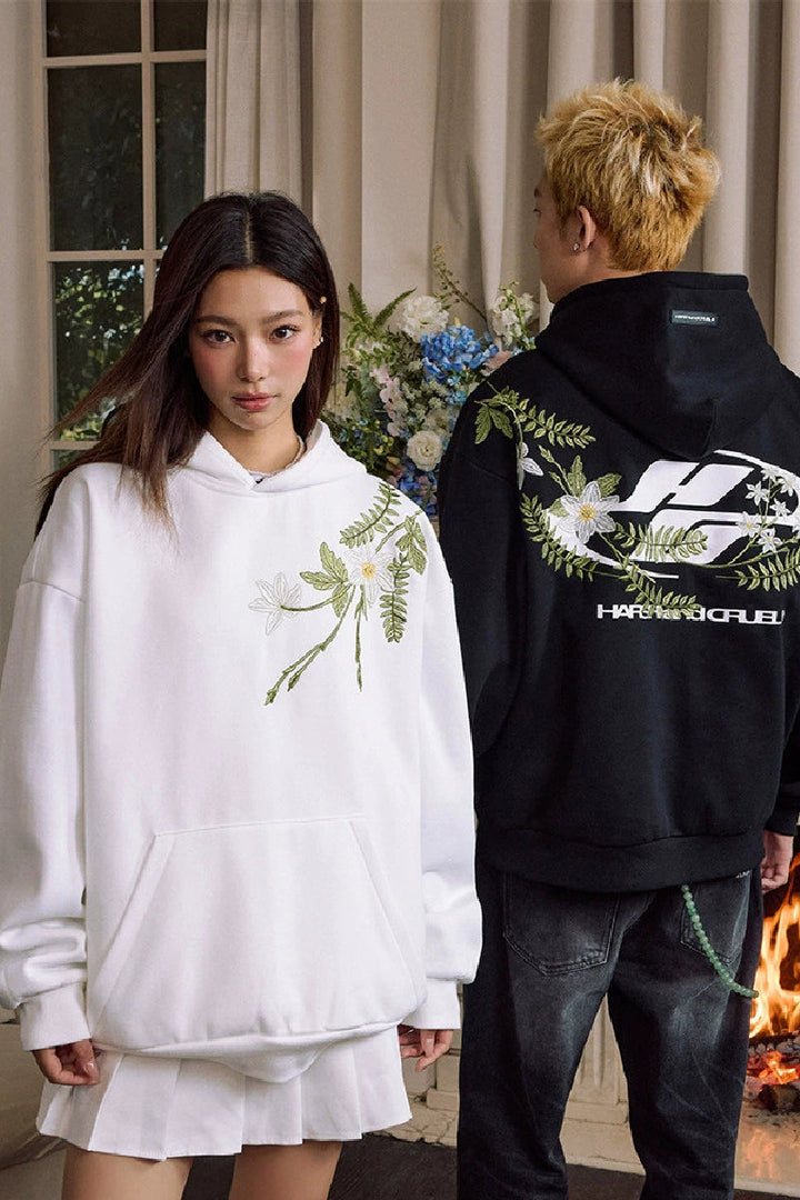 Plant Embroidered Logo Hoodie