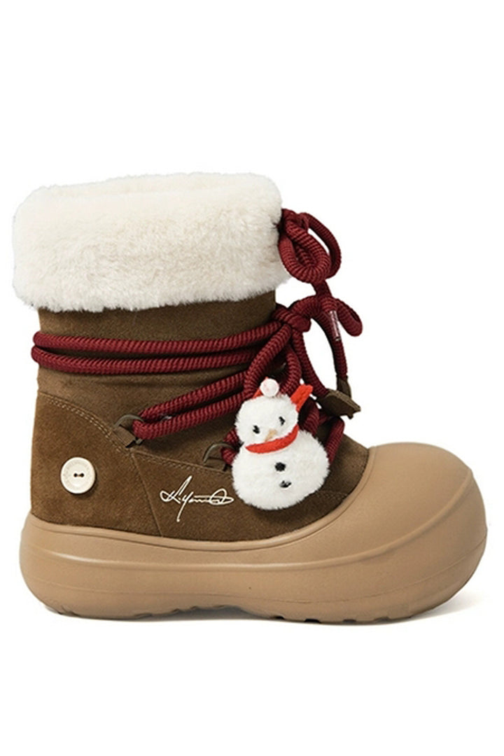 Fur-Lined Snow Boots