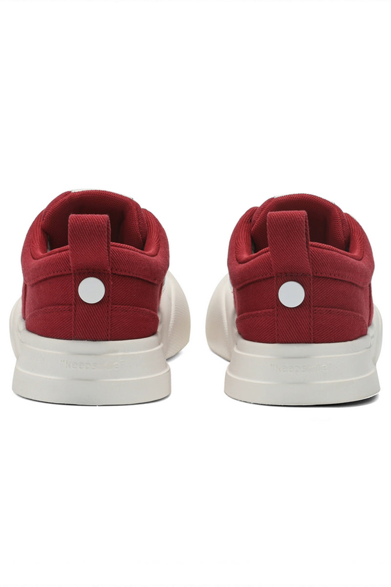 Red Canvas Chunky Sneakers