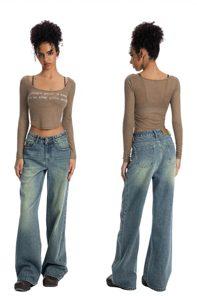 Wide-Leg Vintage Jeans