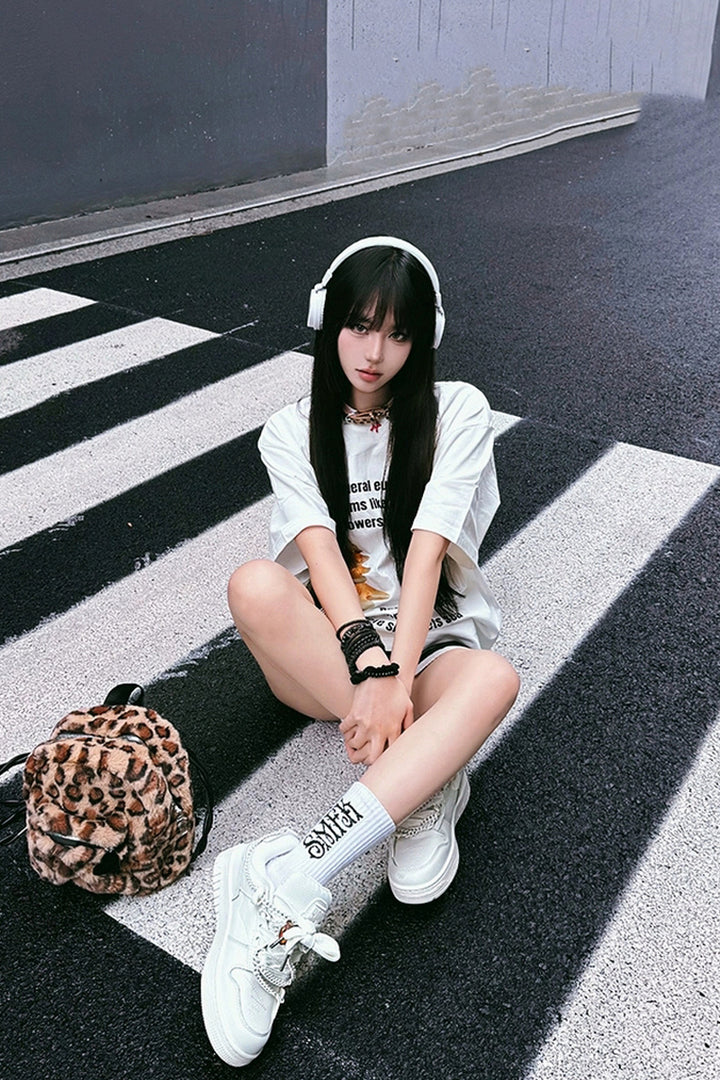 Chain Platform Black Sneakers