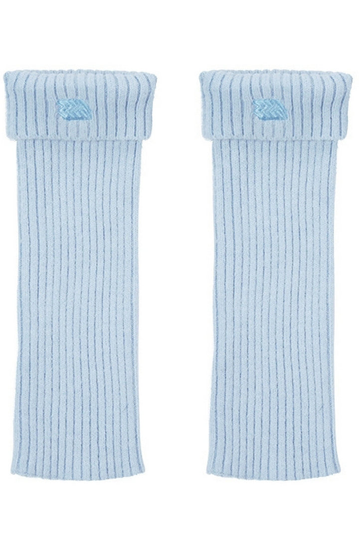 Embroidered Knit Leg Warmers