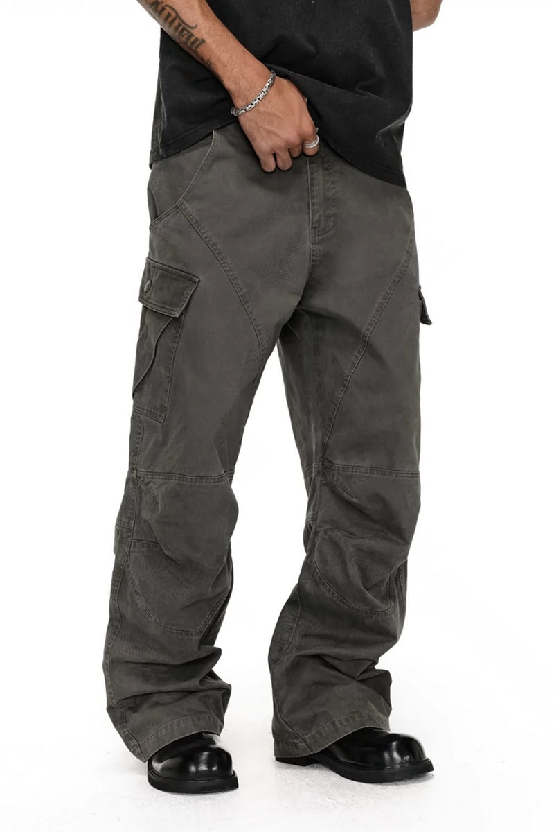 【DENHAM】21SS D.N.H.M CARGO Denham Upcycled Cargo Pants From Left-Over Fabrics - Long John