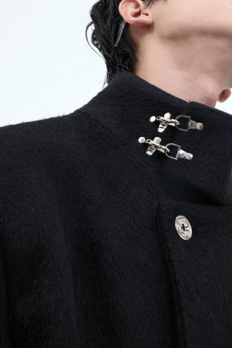 Metal Clasp Oversized Wool Overcoat – Copping Zone Metal Clasp Oversized Wool Overcoat – Copping Zone
