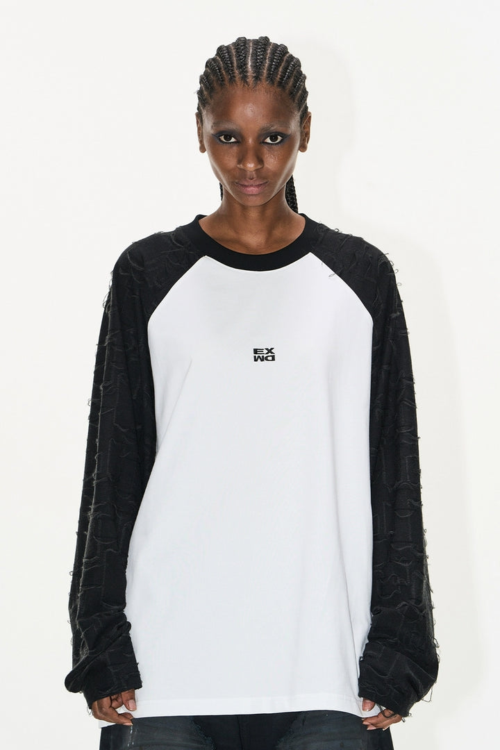 Logo Embroidered Raglan Long-Sleeve Tee