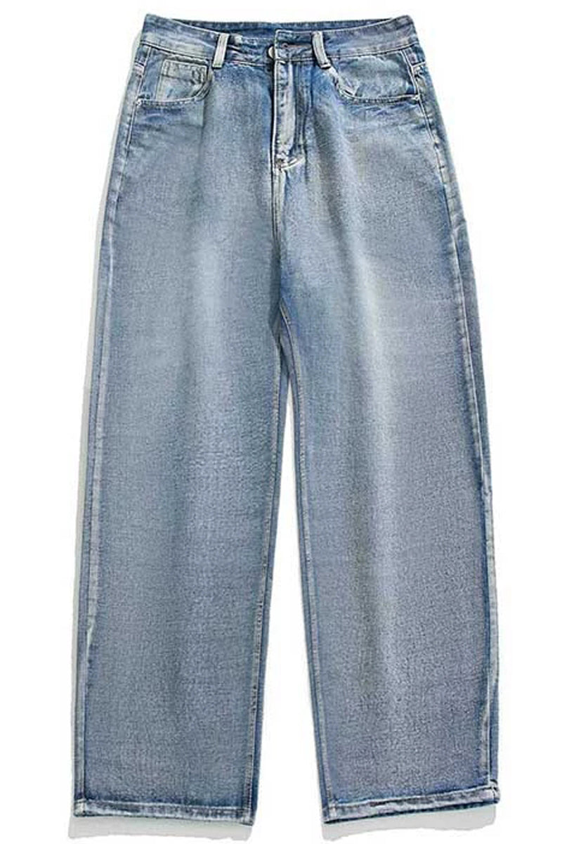 Minimalist Washed Straight Jeans