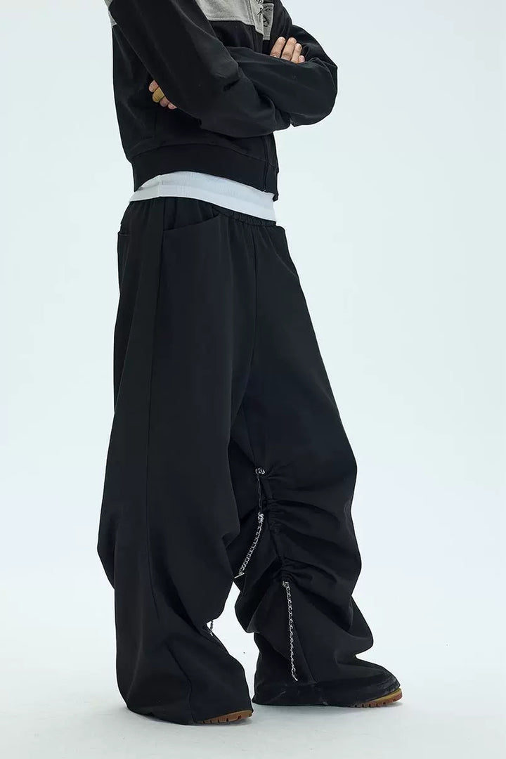 Adjustable Chain Straight Leg Trousers