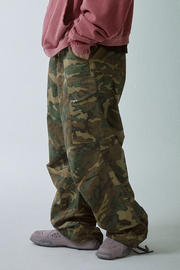 Camo Cargo Paratrooper Pants