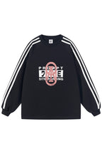 Colorblock Printed Loose Sweatshirt