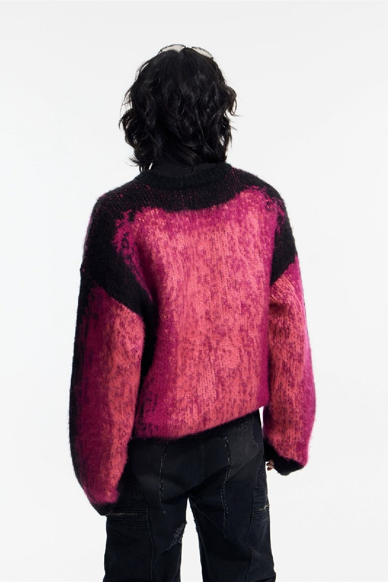 Gradient Oversized Warm Pullover Sweater