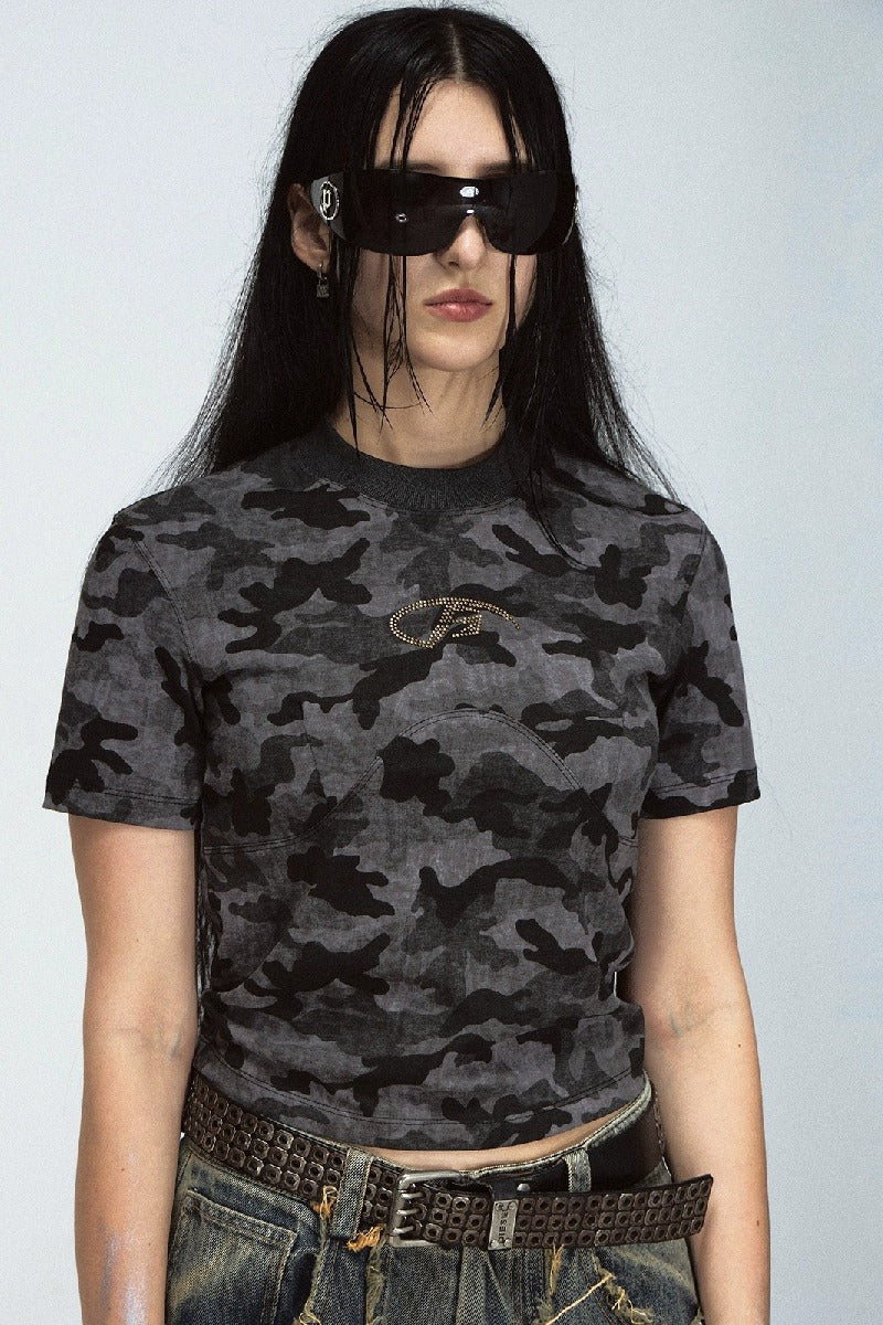 Camo Slim Fit Short T-Shirt