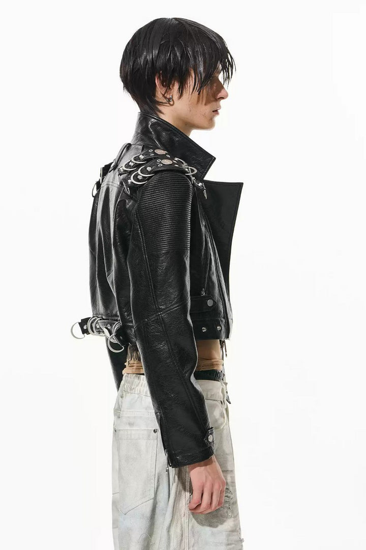 Classic Metal Chain Biker Jacket