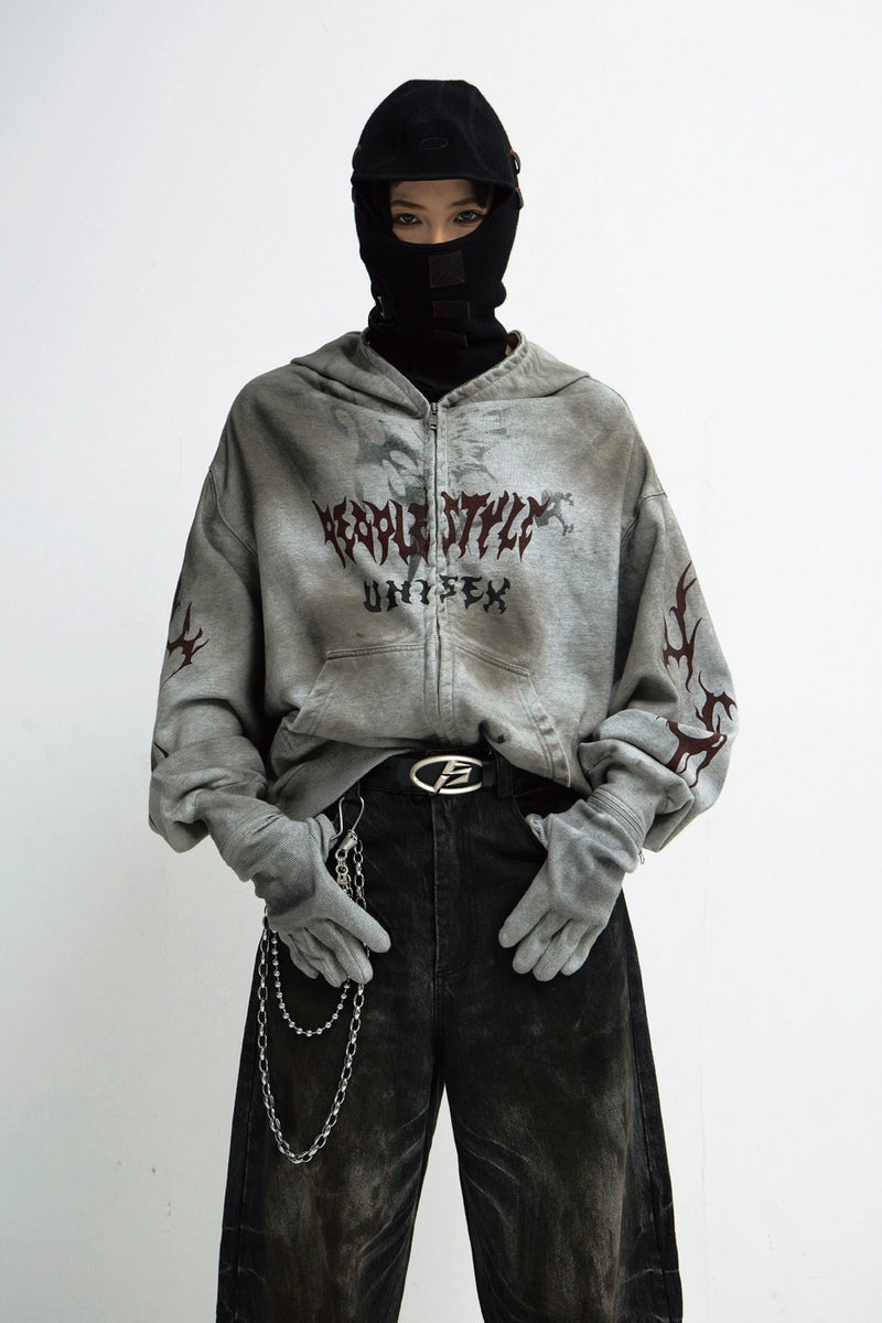 Detachable Mask Dirty Hoodie