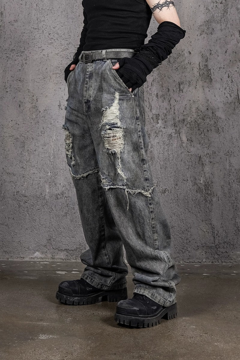 Heavy Duty Distressed Jeans – Copping Zone