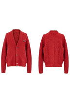 Vintage Ribbed V-Neck Knit Sweater