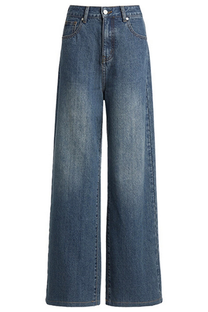 Wide-Leg Vintage Denim Pants