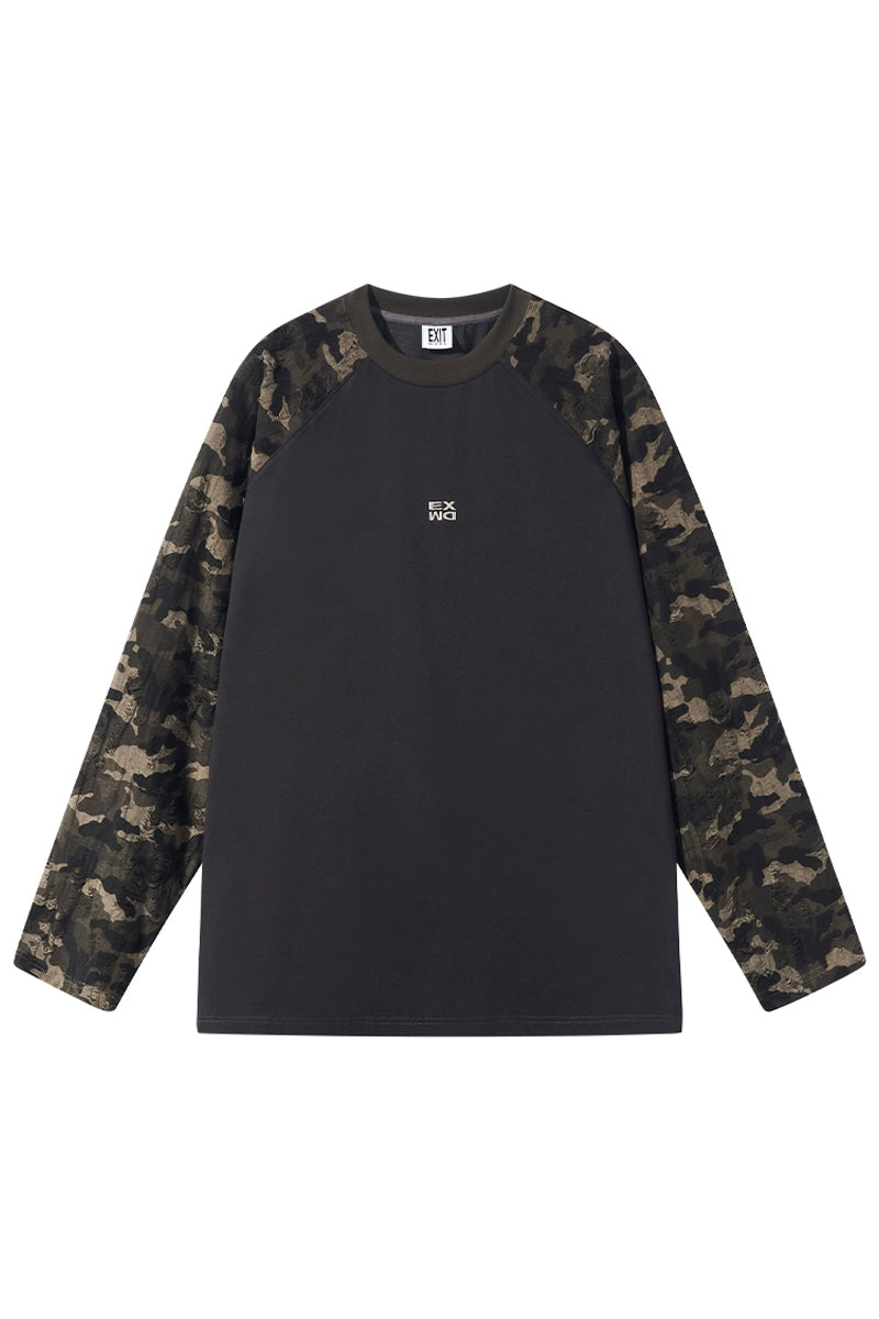 Camo Logo Raglan Long-Sleeve Tee