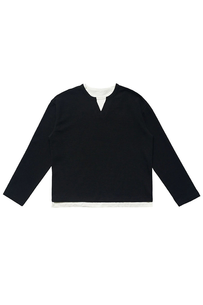 American-Style Waffle Knit T-Shirt