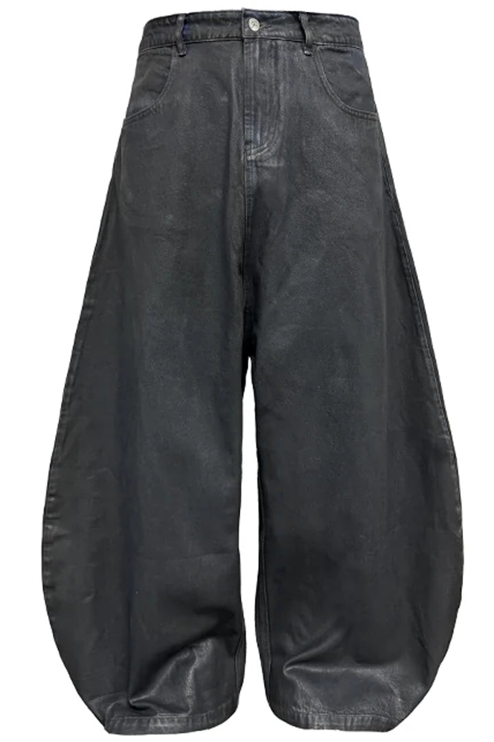 Wax Coated Baggy Jeans