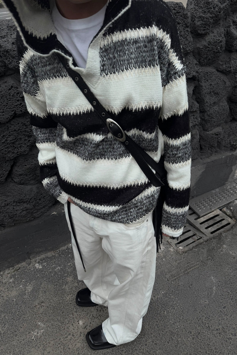 Striped Wool Blend Sweater