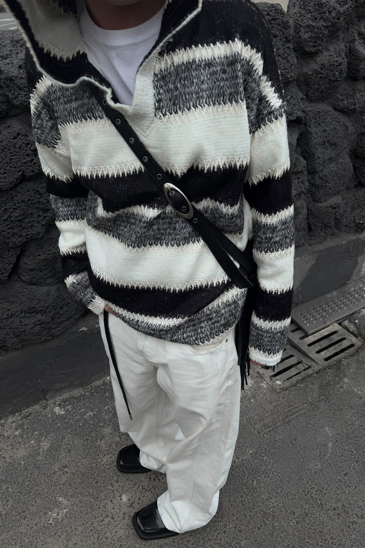 Striped Wool Blend Sweater