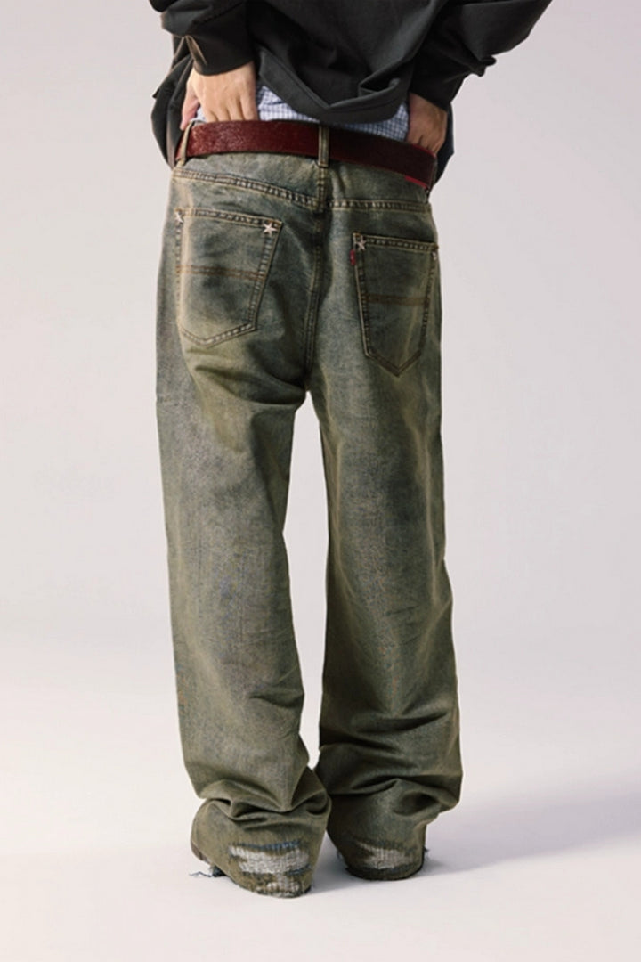 Washed Wide Leg Jeans