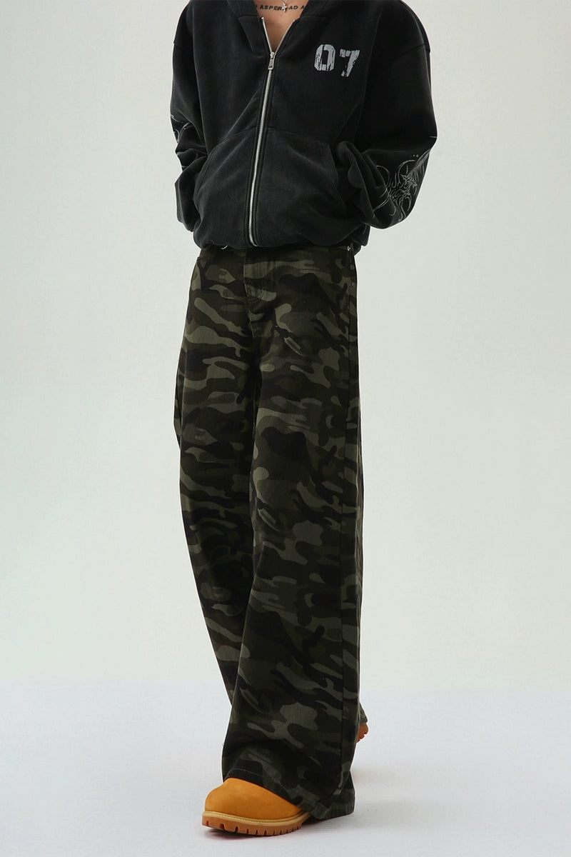 Vintage Camo Denim Cargo Pants