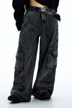 Vintage Denim Patchwork Overalls