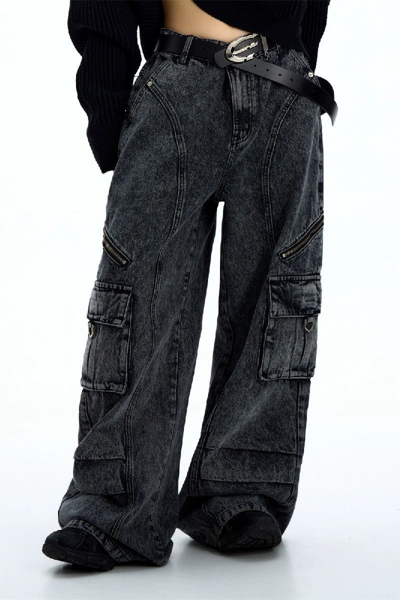 Vintage Denim Patchwork Overalls