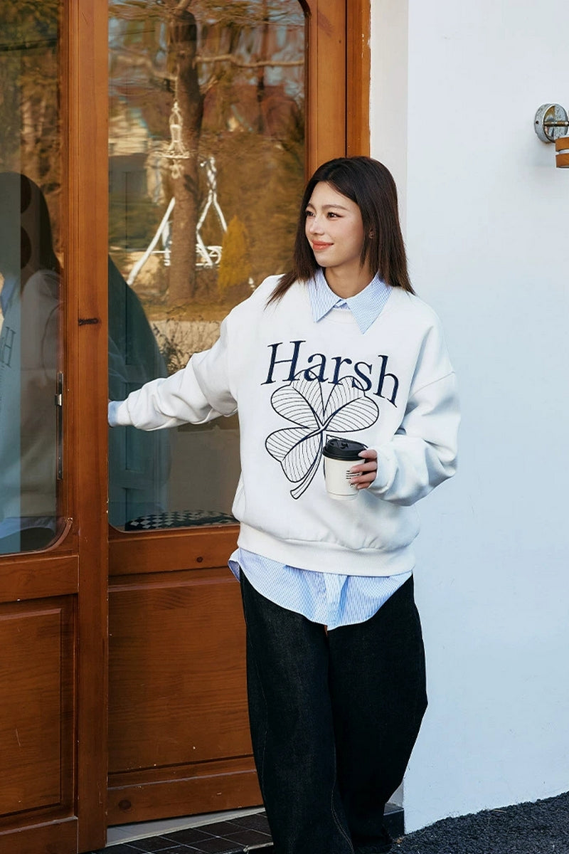 Four-Leaf Clover Pullover Sweatshirt