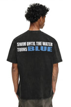 Distressed Typography Print T-Shirt