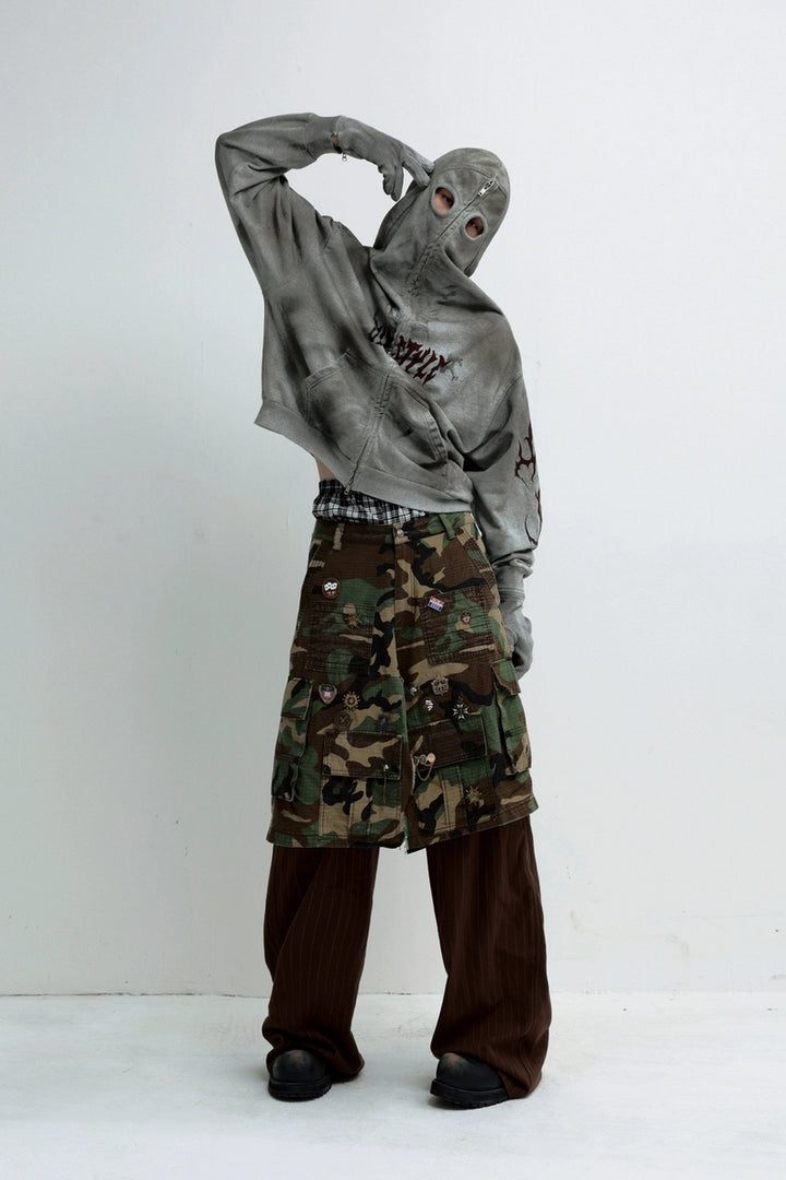 Detachable Mask Dirty Hoodie