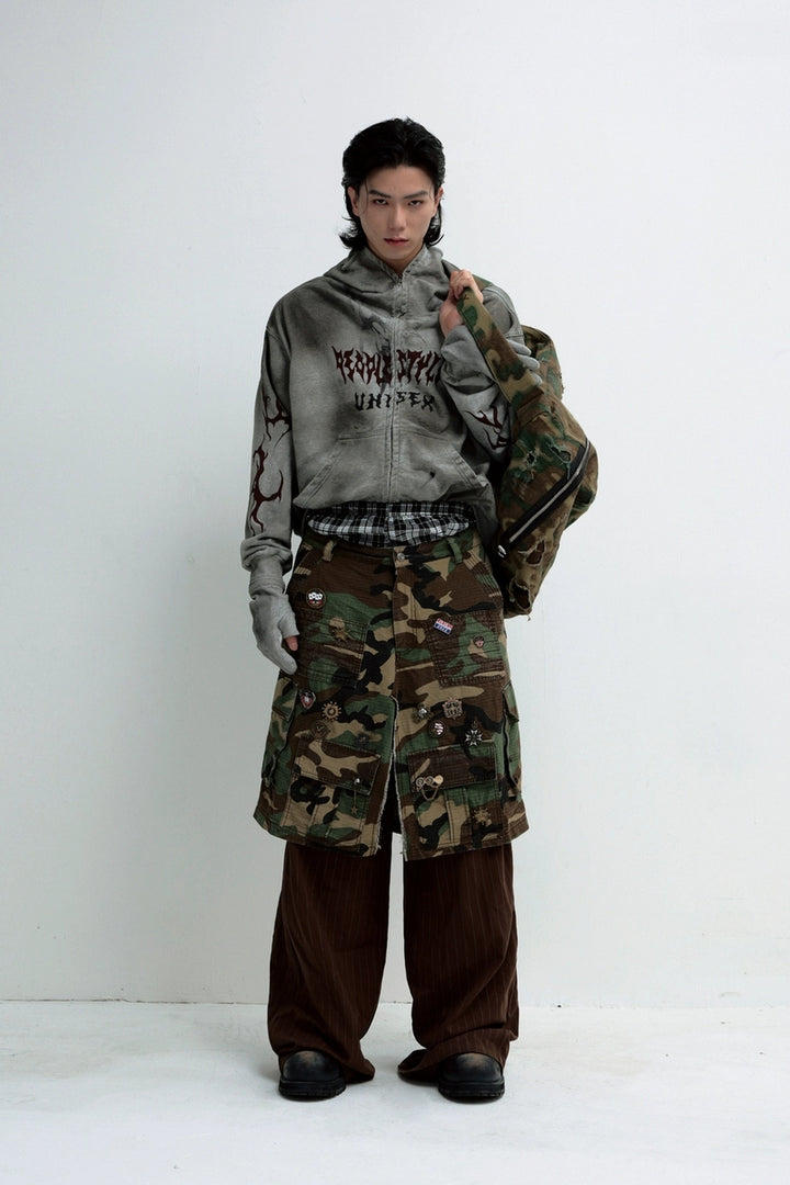 Camo Patch Detachable Badge Pants