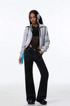 Mesh Patchwork Long-Sleeve Bodysuit