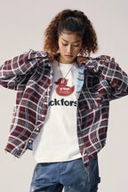 Reversible Plaid Padded Shirt Jacket