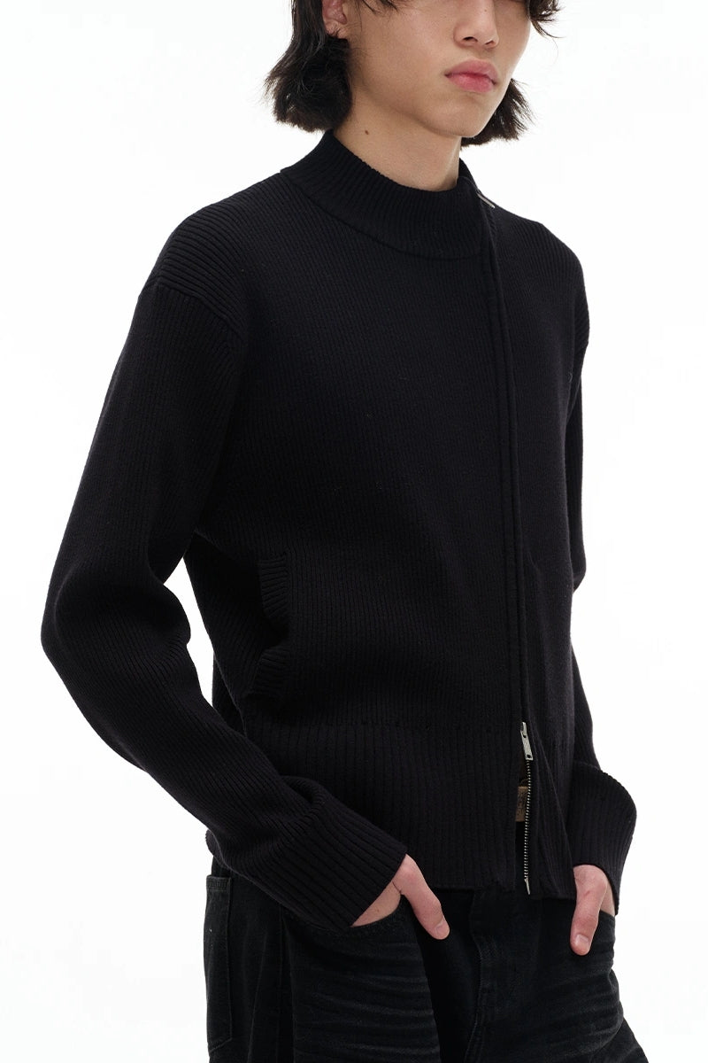 Asymmetrical Zipper Sweater