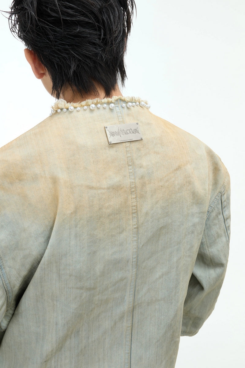 Pearl Accent Denim Jacket