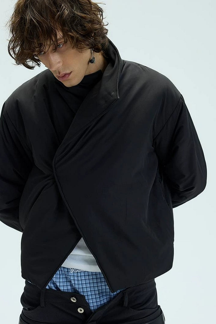 Single Button High Neck Puffer Jacket