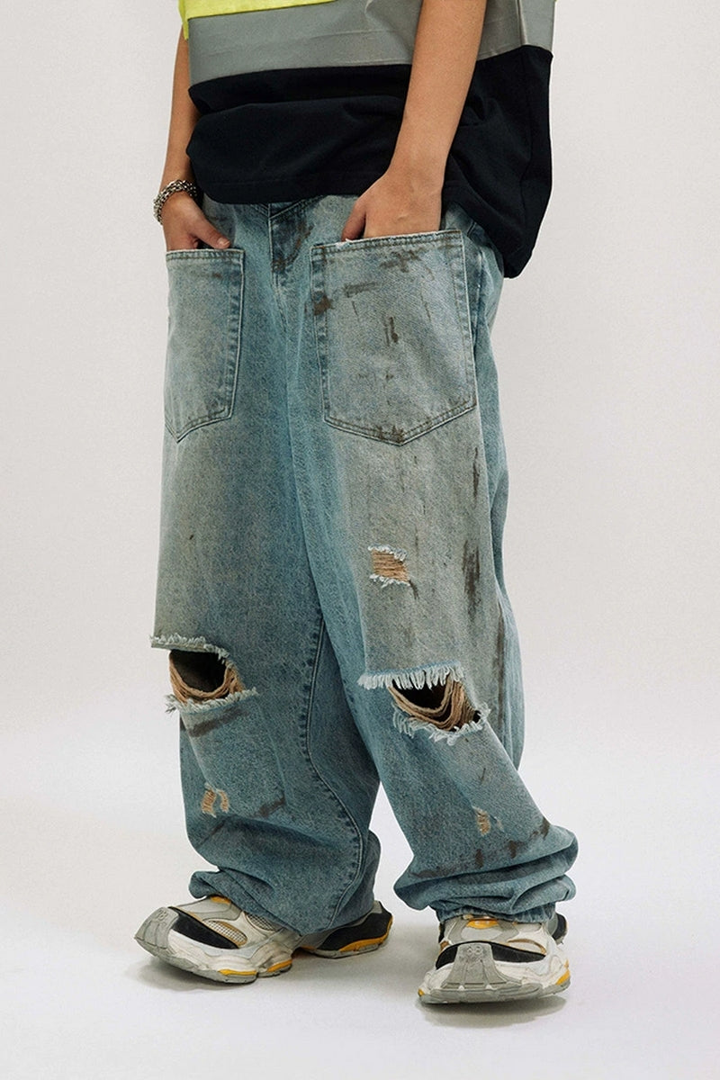 Reversed Vintage Distressed Jeans